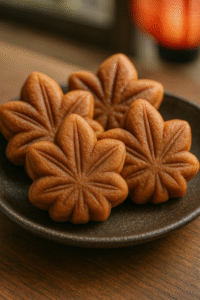 20250829 1302 momiji manju closeup simple compose 01k3tqscxvehjt9j99w3zg8ta5 momiji manju close up kyoto