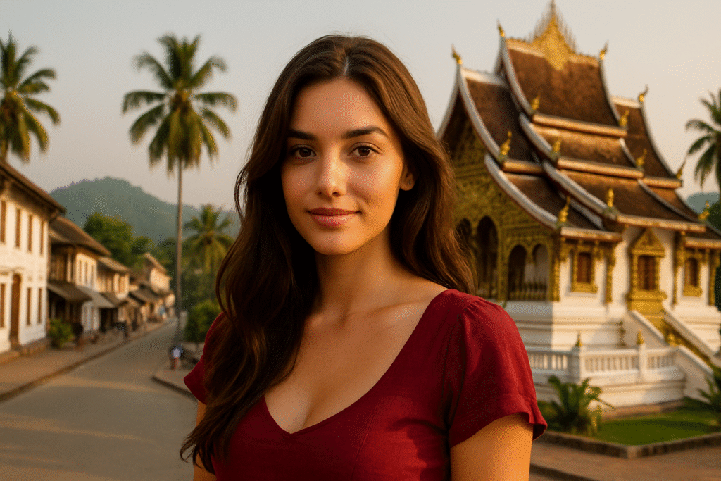 ai woman in luang prabang, laos