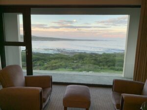 sunset view from a hotel in hermanus