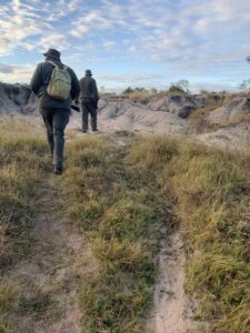bush walk with armed men in kruger national park