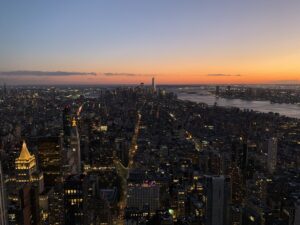 new york skyline from empire state building