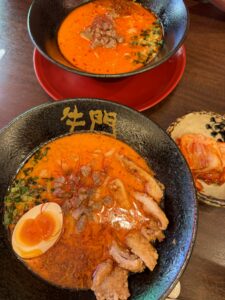 spicy chicken ramen in tokyo halal restaurant