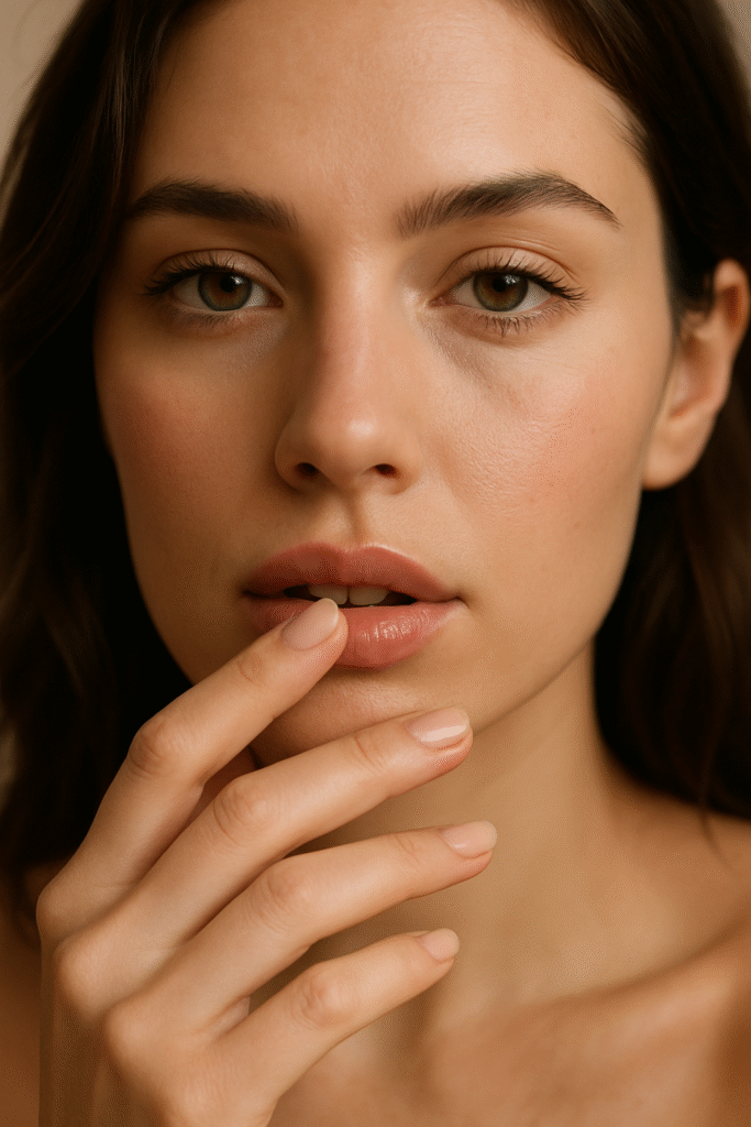 lip filler aftercare beautiful woman ai